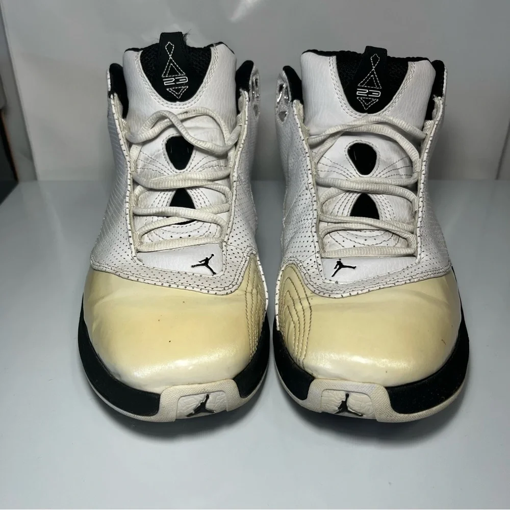Jordan Dentro 2008 Vintage White Black Basketball Sneakers Men's Size 10.5